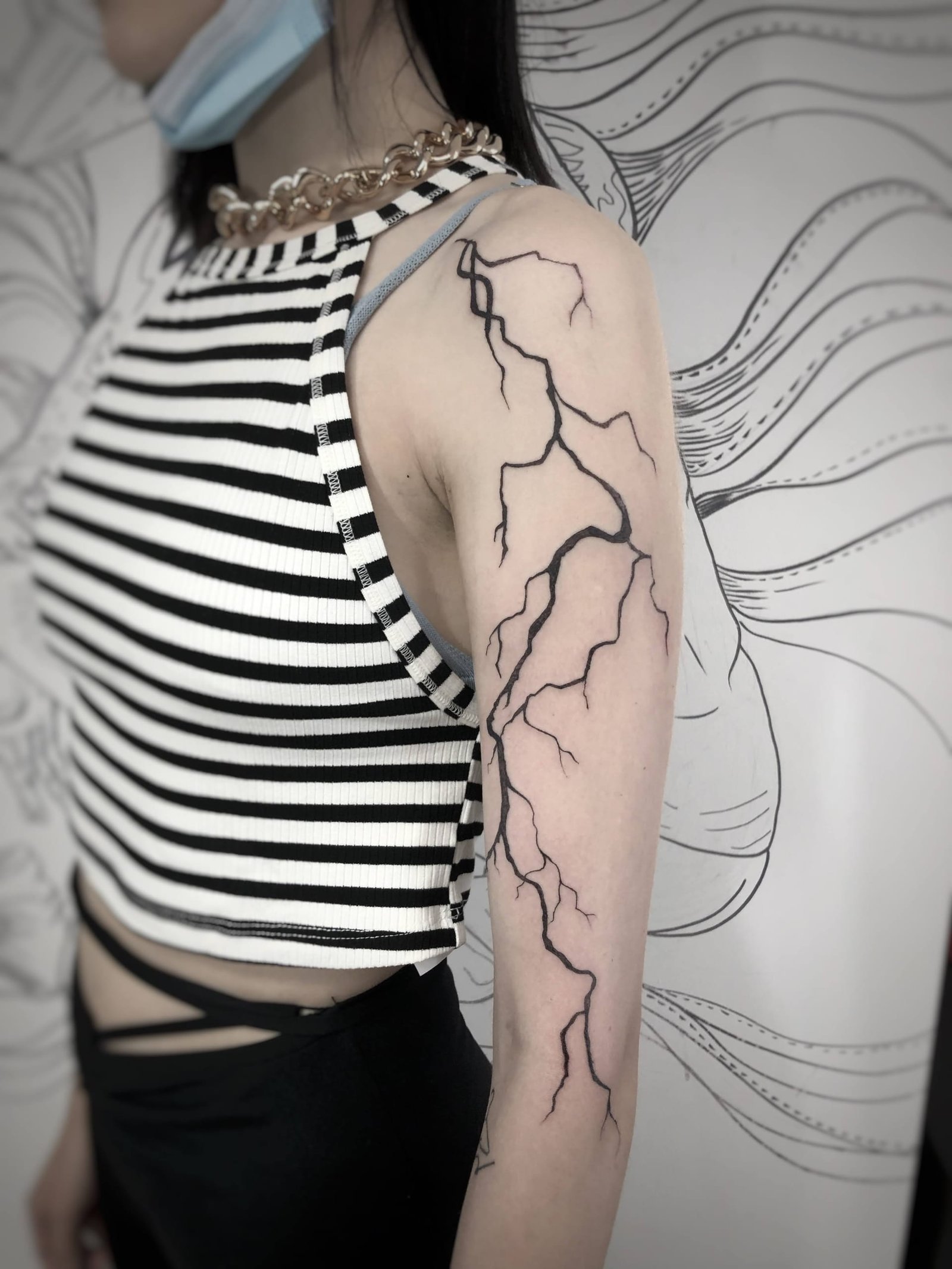Didelė tatuiruotė, darbas nr. 9 — Turned Blue Ink