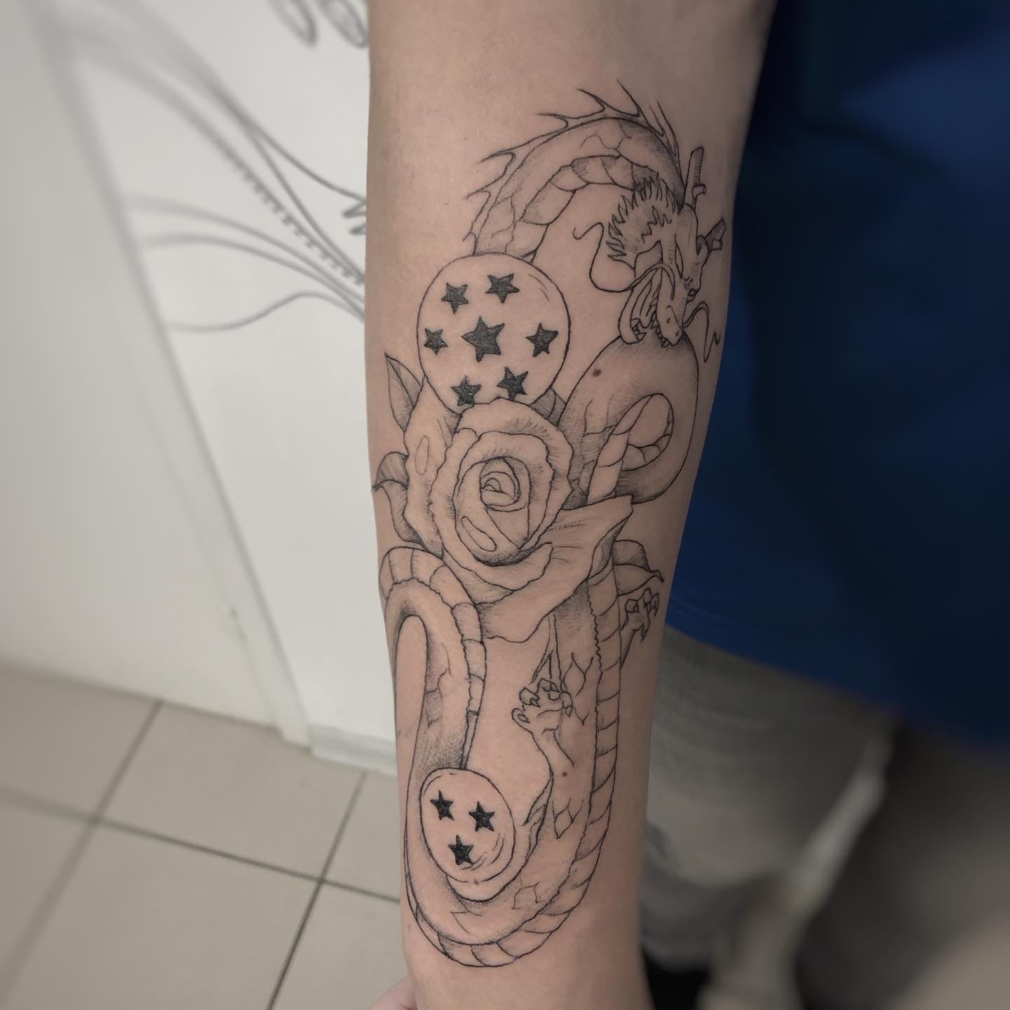 Didelė tatuiruotė, darbas nr. 13 — Turned Blue Ink