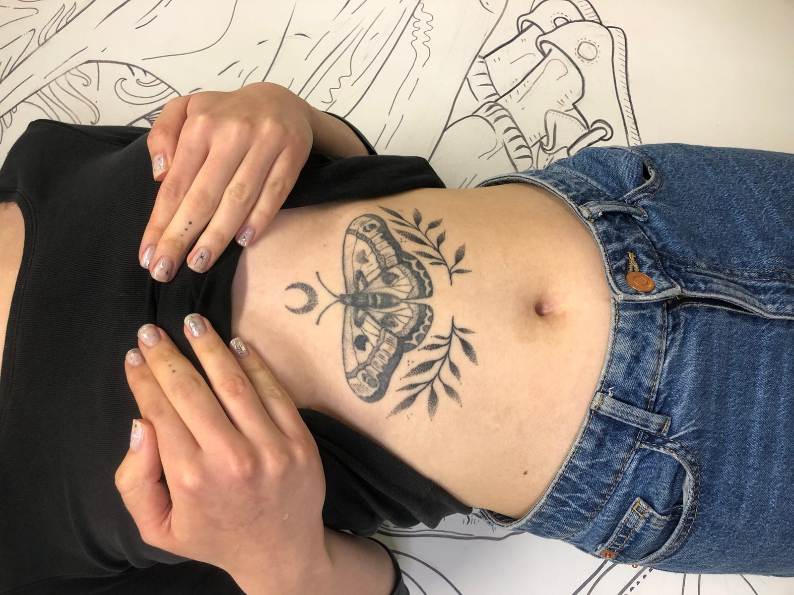 Sugijusi tatuiruotė, darbas nr. 6 — Turned Blue Ink