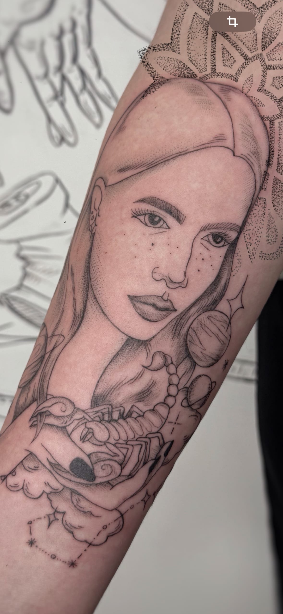 Didelė tatuiruotė, darbas nr. 11 — Turned Blue Ink